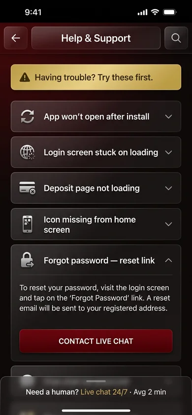 Richard app — common issues & fixes – Richard