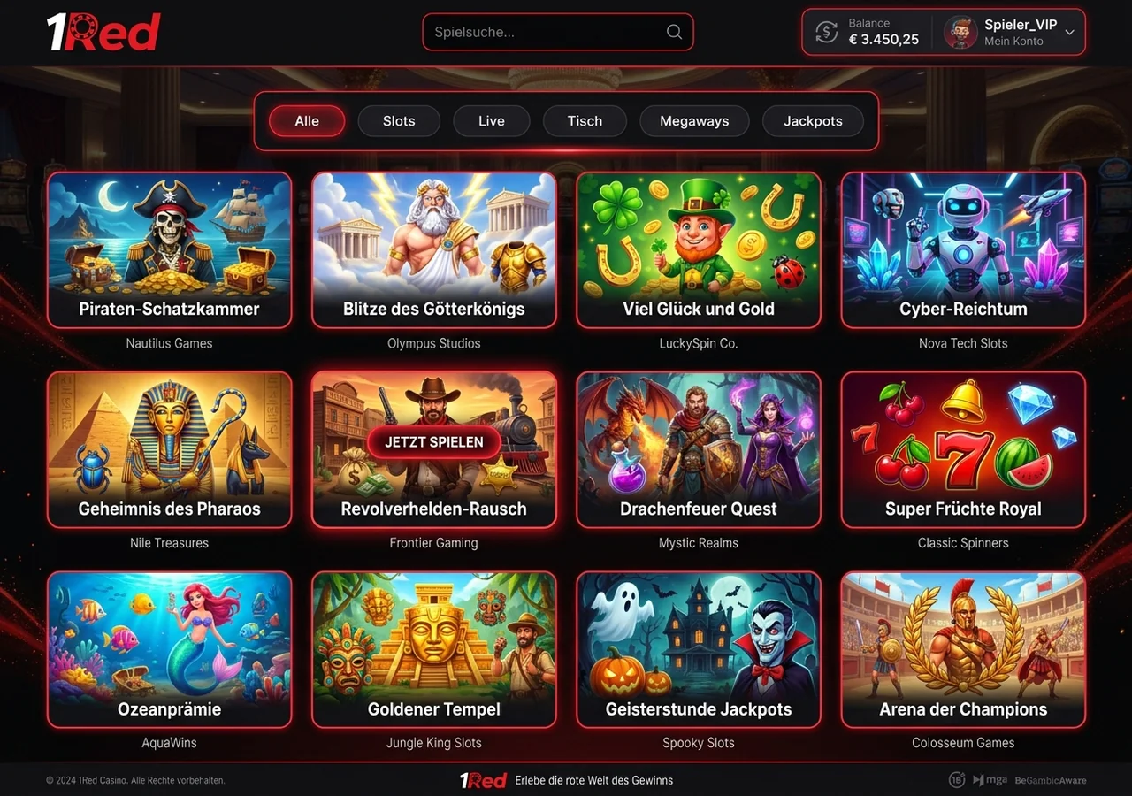 Spielangebot bei 1Red – 1Red